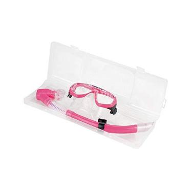 Imagem de Kit Máscara e Snorkel Seasub Prata/Transparente-Rosa