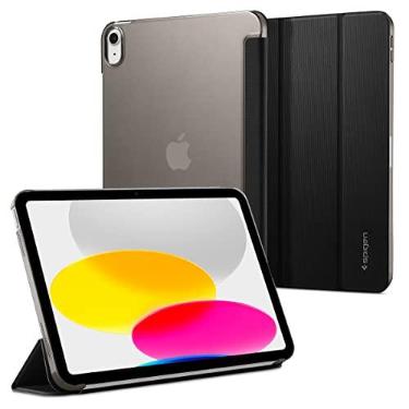 Imagem de Spigen capa para iPad 11 geração A16 (2025), iPad 10 geração (2022), capa protetora tri-fold Liquid Air Folio de 10.9 polegadas com parte traseira transparente, preta