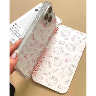 Imagem de Capa Flip Notebook com Suporte para iPhone 16 15 14 13 12 11 Pro Max Plus, Capa Macia, TMKT, para iPhone 15 Pro Max