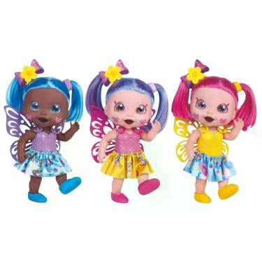 Imagem de Boneca Babys Collection Butterfly Cabelo Colorido Sortida e Unitária -