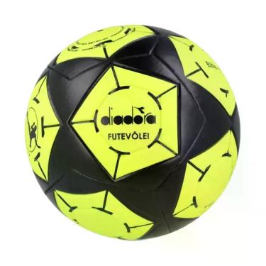 Imagem de Bola Futevôlei Diadora Prothec Elite-R Preto e Amarelo Fluor