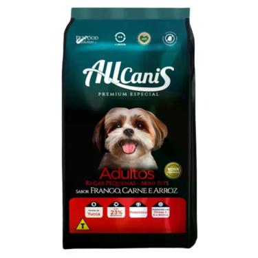 Imagem de Ração Allcanis para Cães Adultos de Raças Pequenas Sabor Frango Carne 