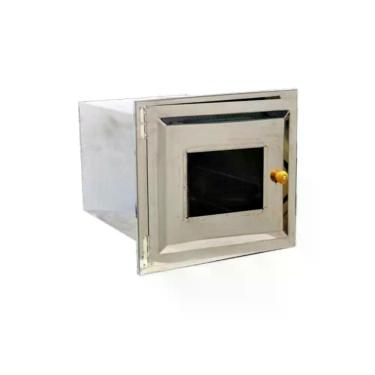Imagem de Forno a Lenha Ouro Minas N03 sem Cinzeiro Frente Vidro Aço Inox 50x35x30 para Cozinha