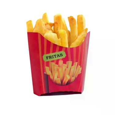 Imagem de Embalagem Caixa Caixinha de Batata Frita Vermelho com 200 Unidades - T