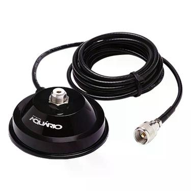 Imagem de Suporte Magnético para Antena Aquário M-700K Base Magnética com Imã Forte Cabo Coaxial RG-058 4 Metros UHF 1 Unidade