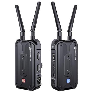 Imagem de Hollyland Pyro H Sistema de Transmissão de Vídeo HDMI Sem Fio, Banda Dupla 4K30/1080p60, Alcance de 1300 ft com latência de 60 ms, Varredura de Canal Inteligente, 4 Receptores ao Vivo UVC (1TX+1RX)