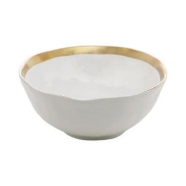 Imagem de Bowl para Cereais e Caldos Porcelana Borda Dourada 580ml - Wolff