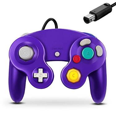 Imagem de FIOTOK Controle Gamecube, clássico com fio para Wii Nintendo Gamecube (roxo)