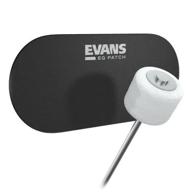 Imagem de Pad Protetor para Pele de Bumbo EQPB2 Pedal Duplo 2 Peças Nylon Flexível Preto Evans