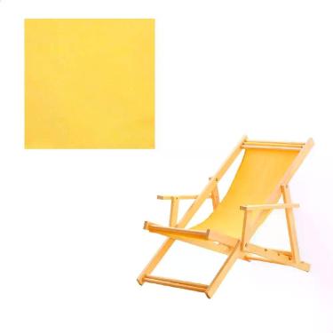Imagem de Tecido para Cadeira Espreguiçadeira Preguiçosa Hidro-repelente 65% Algodão e 35% Poliéster Amarelo