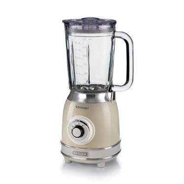 Imagem de Ariete Liquidificador Vintage 58303, 1000 W, Jarro de Vidro 1.5L, 4 Velocidades + Pulso, Lâminas de Aço Inoxidável, Pés Antiderrapantes