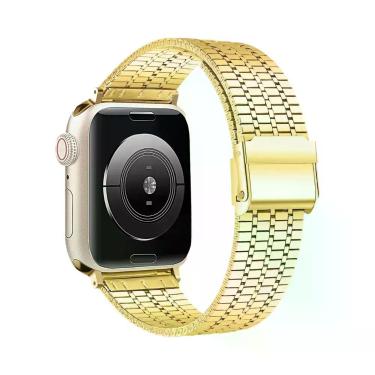 Imagem de Pulseira De Elos De Aço Inoxidável De 45mm 41mm 44mm 40mm Para Apple W