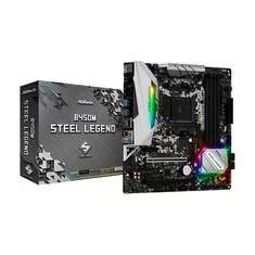 Placa-Mãe ASRock B450M Steel Legend, AMD AM4, mATX, DDR4, Preto - B450M Steel Legend