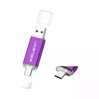Imagem de Pen Drive USB Tipo C 2 Em 1 De Alta Velocidade Em Metal 128GB 64GB 32G