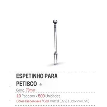 Imagem de Espetinho para Petisco 7cm Plastilânia 2500 Unidades - Sem marca