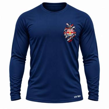 Imagem de Camisa Uv +50 Bragantino Torcedor Coração cor:Azul MarinhoTamanho:P - 