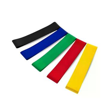 Imagem de Cinto Para Exercícios Físicos Kit 5 Elásticos - Faixas Elásticas De Alta Resistência