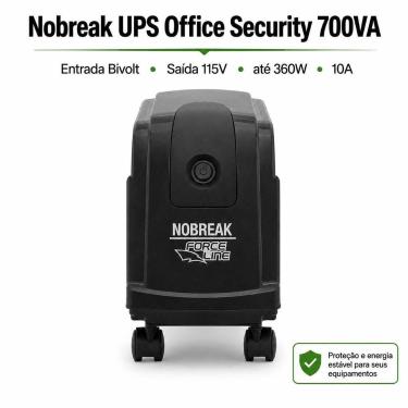 Imagem de Nobreak 700VA para computador impressora máquina Entrada bivolt Saída