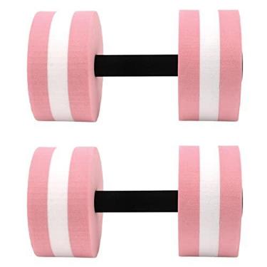 Imagem de TOPINCN Eva água Flutuante Haltere Aqua Fitness Harbells para Exercícios Aquáticos de 2 Pesos de Piscina de Espuma para Treinamento de Força de Aeróbica Aquático (PINK)