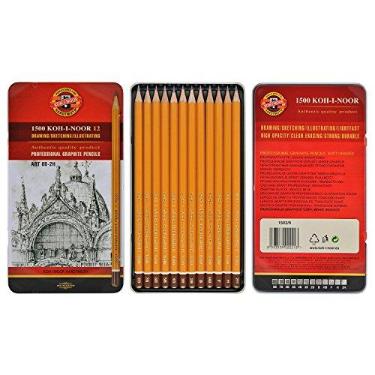 Imagem de Koh-I-Noor Toison d'Or Conjunto de lápis de grafite, 8B-2H graus, 12 lápis por lata, 1 cada (FA1502/11.12)