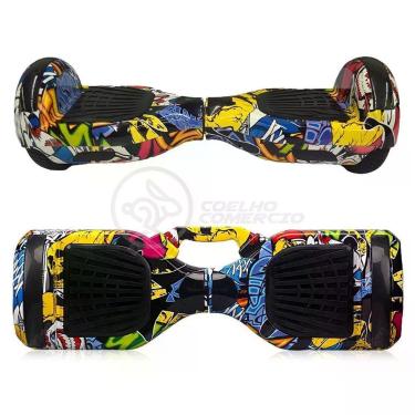 Imagem de Hoverboard Infantil Skate Elétrico Arte Urbana Led Grafite