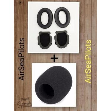 Imagem de Par de almofadas espuma Para Headset Bose A10 E A20 Aviation Com Espum