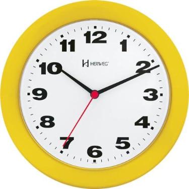 Imagem de Relógio de Parede Quartz Amarelo Pantone 109C