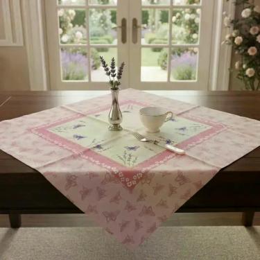 Imagem de Toalha Mesa POP Quadrada Lavanda Borboletas 75x75cm Lepper