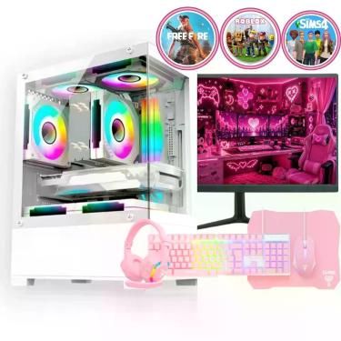 Imagem de Computador Gamer Completo Branco Intel i5 Memoria Ram 16GB SSD 240GB M
