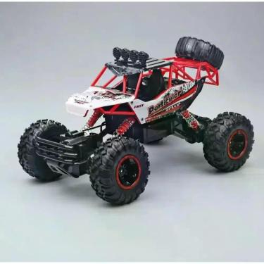 Imagem de Carrinho de Controle Remoto RC tração 4x4 37 cm recarregável vermelho 
