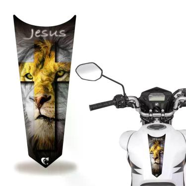 Imagem de Adesivo Faixa Gravata Tanque Moto Jesus Amarelo