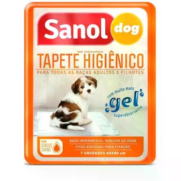 Imagem de Tapete Higiênico Sanol Dog Superabsorvente 80x60cm 7 unidades, 7