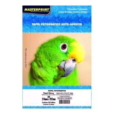 Imagem de Papel Fotografico Adesivo 115g 20 Folhas Glossy A4 Masterprint