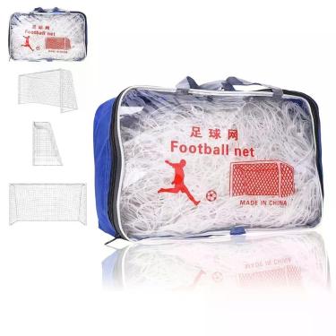 Imagem de Rede de Futebol Kit 2 Uni SU-RED2 Futsal Trava de Gol Poliéster Branco AB Mídia