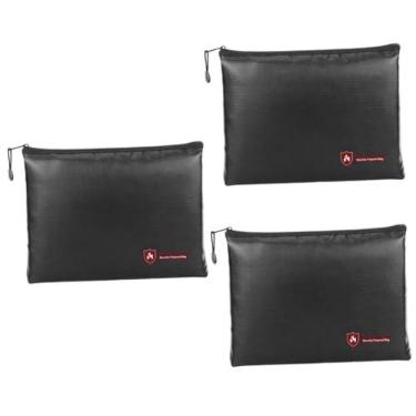 Imagem de Hemobllo 3 Peças Bolsa À Prova D'Água À Prova De Fogo Bolsa De Proteção De Dinheiro À Prova De Fogo Bolsa De Proteção À Prova D'Água Bolsa De Documentos À Prova D'Água Bolsa De Documentos