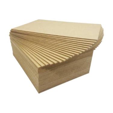 Imagem de Chapa de MDF Cru 3mm Para Placas e Quadros Kit c/ 10un 30x40 Cor:NATURAL;Tamanho:30x40 CM