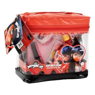 Imagem de Super Kit De Maquiagem Infantil Antialérgica Ladybug Miraculous - Polibrinq