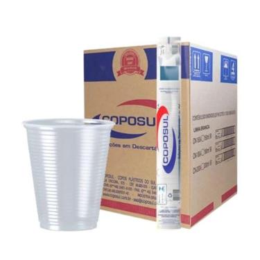 Imagem de Copo Plástico Descartável 200ml Transparente Resistente para Eventos Lanchonetes e Food Service,Caixa com 2500 unidades