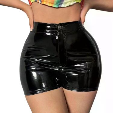 Imagem de Short Tradiconal Sensual Empina Bumbum Festa Fashion Vinil Preto M926