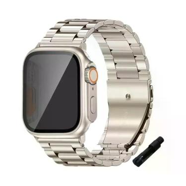 Imagem de Pulseira De Aço Inoxidável Para Apple Watch 45mm 41mm 40mm 44mm Bracel