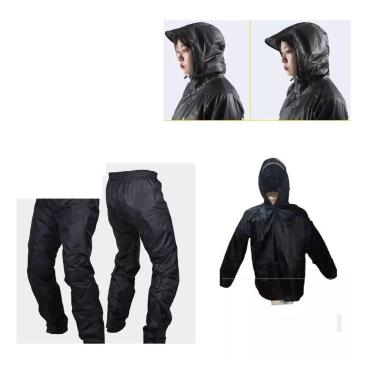 Imagem de Capa de Chuva Conjunto Refletiva Motoboy Conjunto Nylon Luxo C/ Touca 