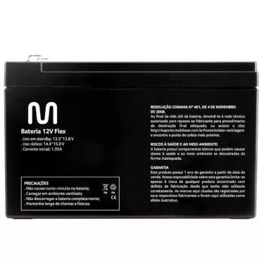 Imagem de Bateria Flex EN012A 12V 5AH com Recuperação Rápida e Livre de Manutenção Multilaser