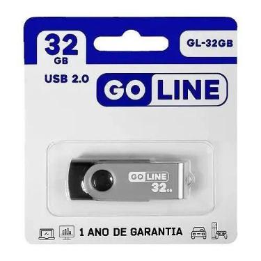 Imagem de Pendrive Goline 32gb Usb 2.0 Prateado Compacto Prateado Liso