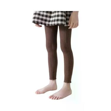 Imagem de Leggings De Algodão Com Renda Para Meninas, Calças Justas Para Criança