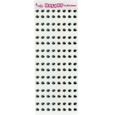 Imagem de Cartela De Olhos Resinados Styler Biscuit R054 PP - 5,5 X 4,5mm