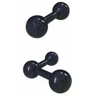 Imagem de Par Halteres Emborrachados 3kg Cada Treino Preto - Congratulations Sto