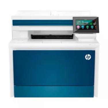 Imagem de Impressora Multifuncional Hp Laserjet Pro Colorida 4303fdw, WiFi, USB, Ethernet, Duplex 110v, Branco/azul