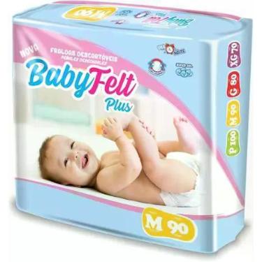 Imagem de Kit 2 Fralda Descartável Baby Felt Noturna Infantil M - 90 Unidades Re