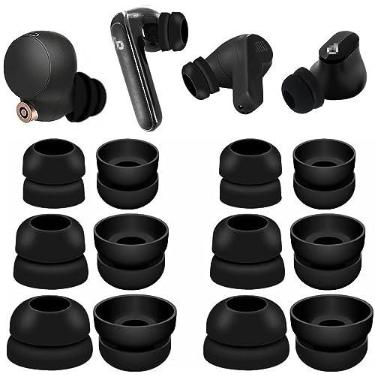 Imagem de JNSA Pontas de fone de ouvido de flange dupla antiderrapante com isolamento de ruído compatíveis com Sony WF-1000XM5/XM4, JBLvibe 200TWS, fones de ouvido Soundcore TWS, cabe na capa TWS, P/M/G 6
