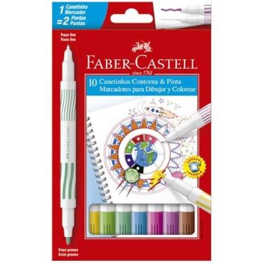 Imagem de Hidrográfica Dupla Ponta 10 Cores, Faber-Castell, 15.0110DUO, Multicor
